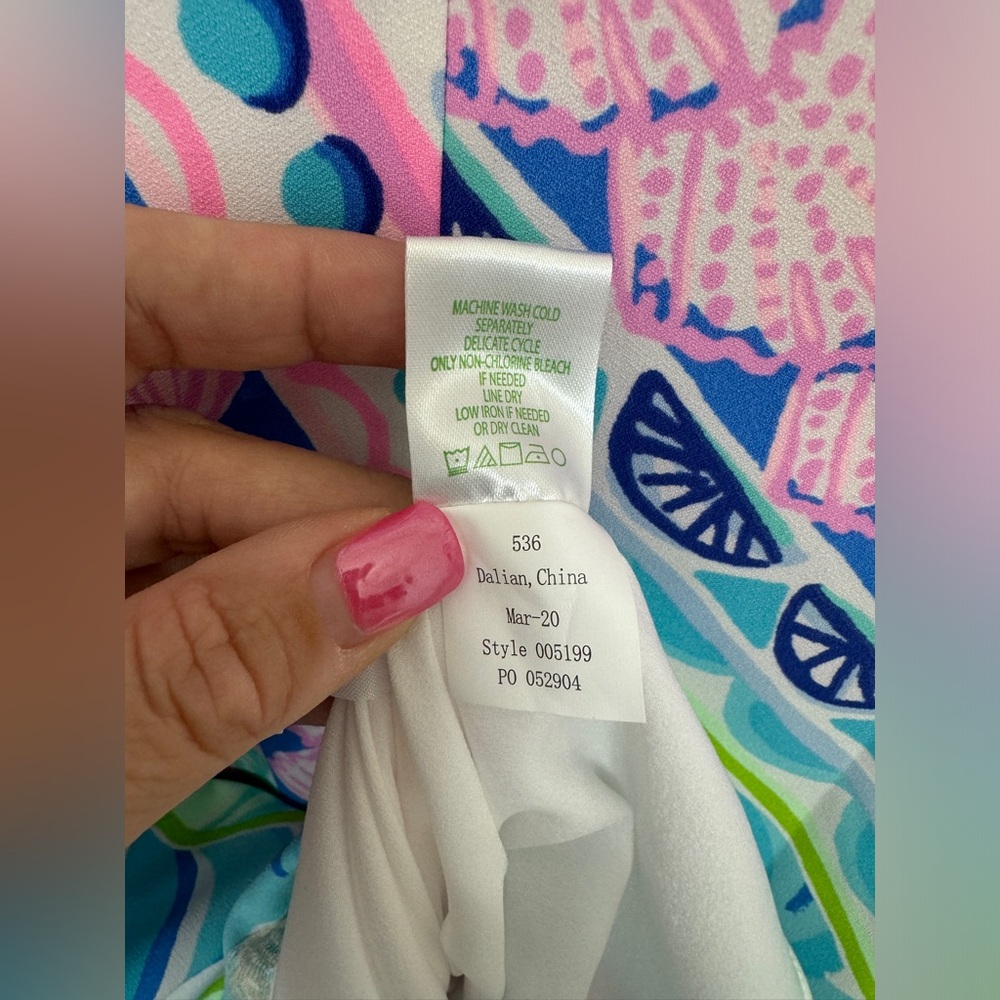 Lilly Pulitzer Narissa Stretch Shift Dress Sz 10 - Picture 6 of 7
